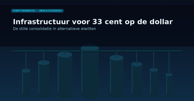 Infrastructuur voor 33 cent op de dollar: de stille consolidatie in alternatieve eiwitten
