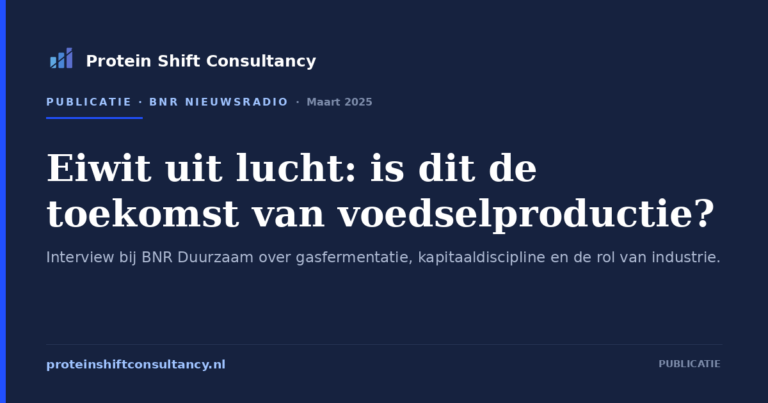 Eiwit uit lucht: is dit de toekomst van voedselproductie?