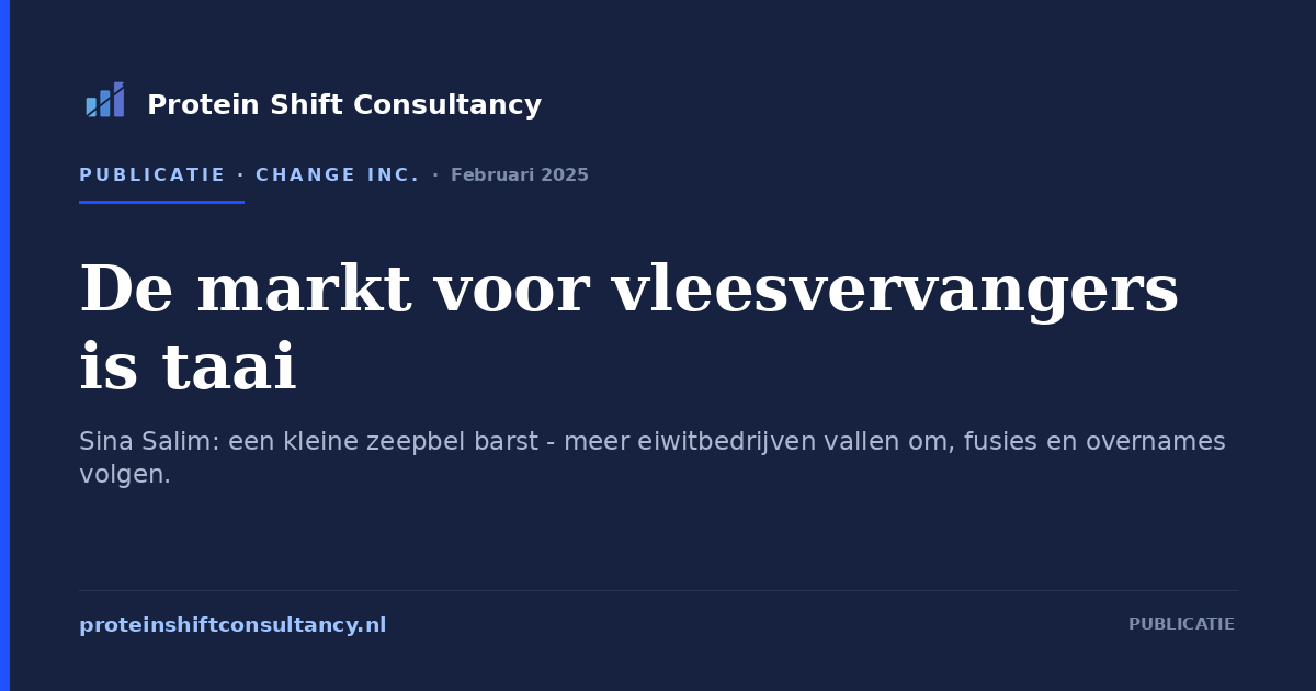De markt voor vleesvervangers is taai: meer eiwitbedrijven zullen omvallen