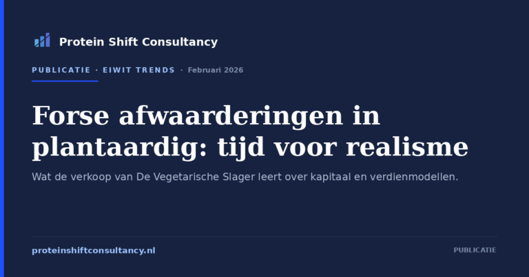 Forse afwaarderingen in plantaardig: tijd voor realisme in de eiwittransitie