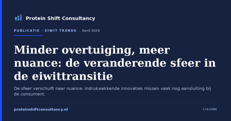 Minder overtuiging, meer nuance: de veranderende sfeer in de eiwittransitie