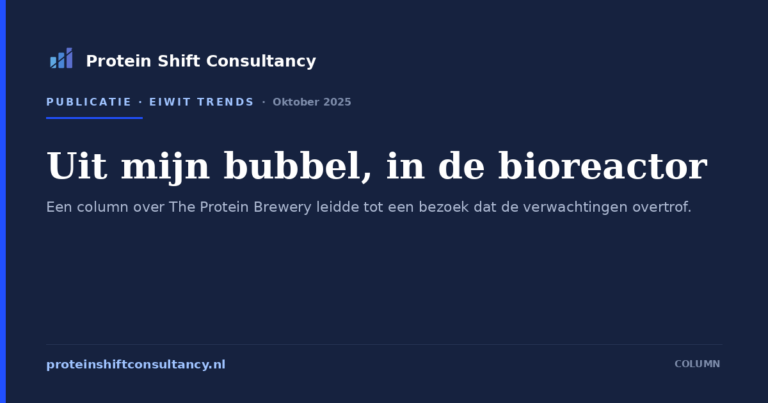 Uit mijn bubbel, in de bioreactor