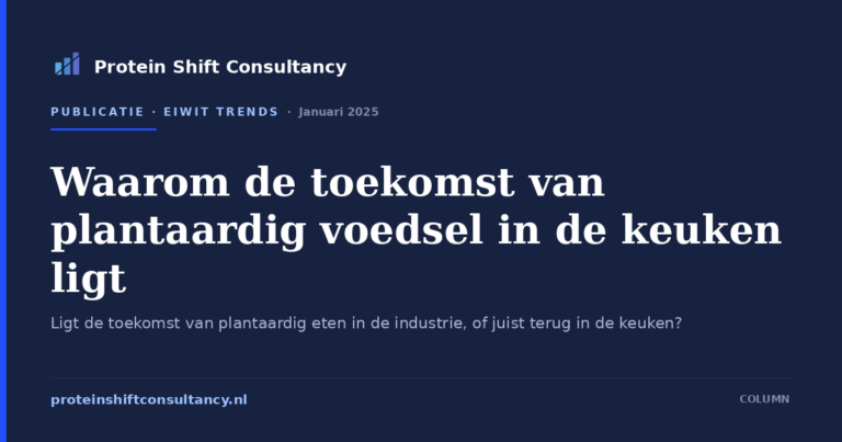 Waarom de toekomst van plantaardig voedsel in de keuken ligt