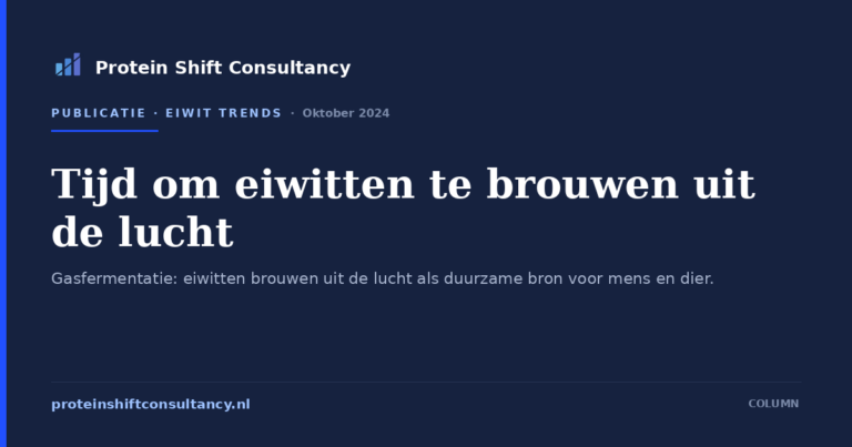 Tijd om eiwitten te brouwen uit de lucht