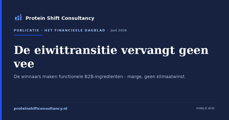 De eiwittransitie vervangt geen vee, maar levert wel degelijk waarde